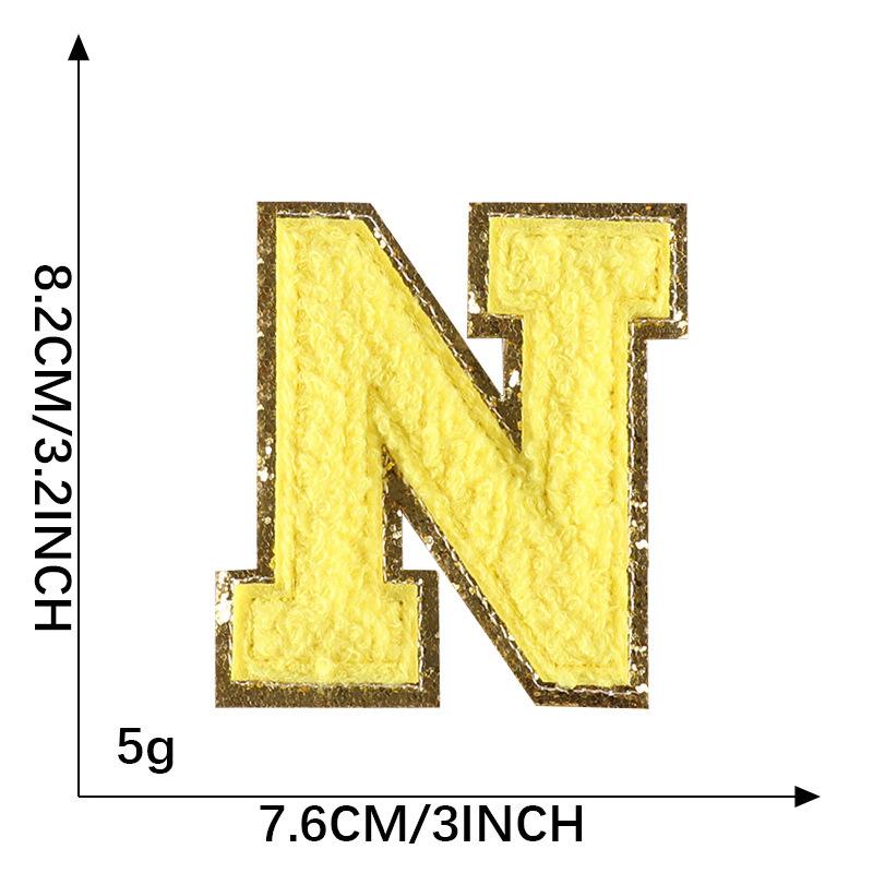 Computer Embroidery Label English Alphabet Phnom Penh Chenier Towel Embroidery Badge Sticker Clothing Accessories Decorative Embroidery Cloth Sticker