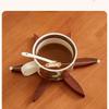 4PCS Wooden Trivets for Hot Dishes Folding Tree Shape Design Anti Scald Heat Resistant Table Mat Set Coaster Wood Placemats Pot
