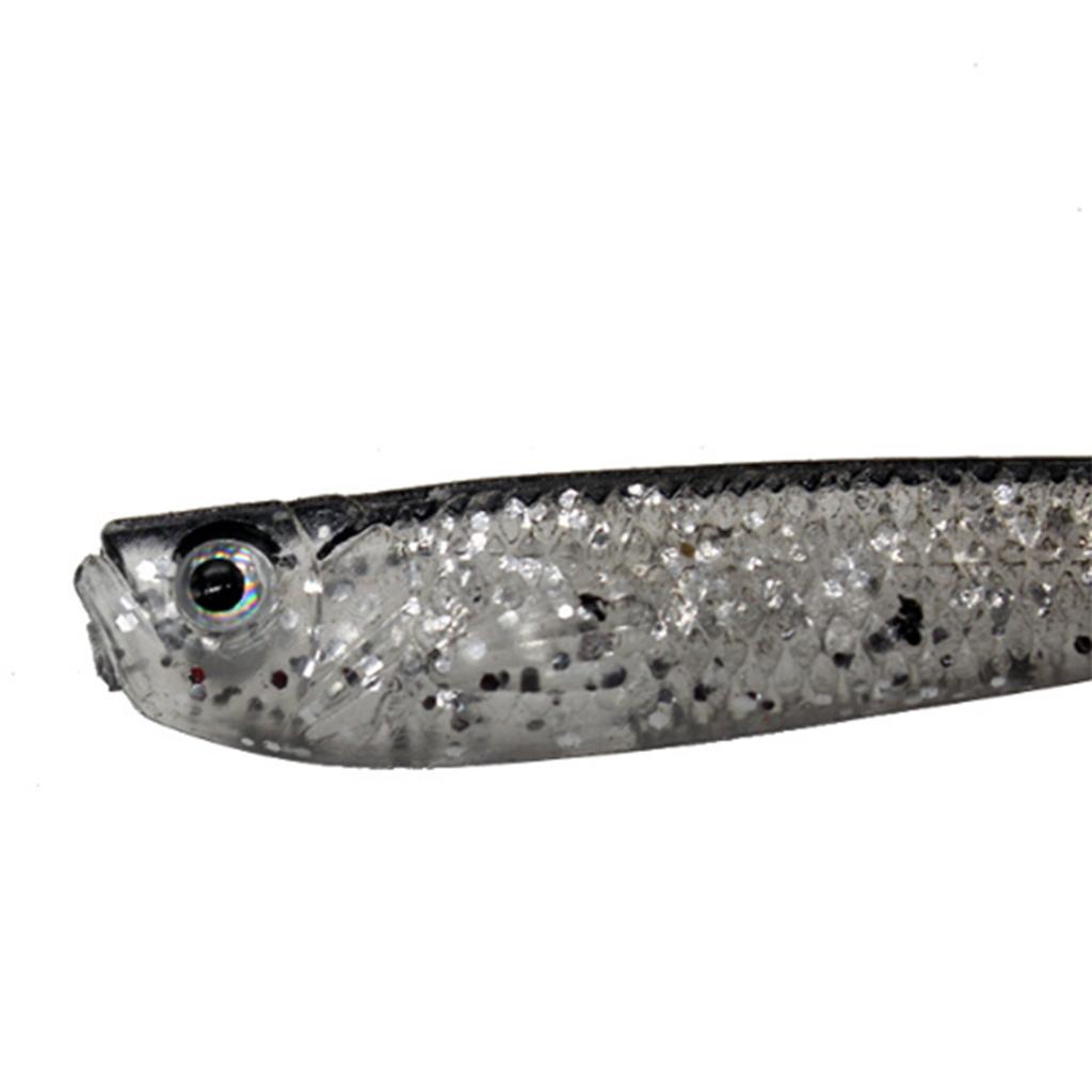 10PCS 3D Fork Tail Fishing Seawater Baits Soft Rubber Fishing Baits Artificial Fishing Lures Baits Swimbait Durable