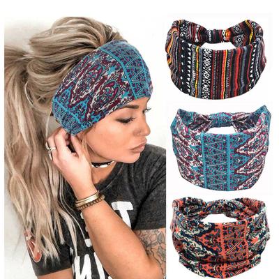 Cross Wide Headband Women Wide Hair Band Elastic Sports Headwear Yoga Hair Band Workout Headwrap 4Pack
