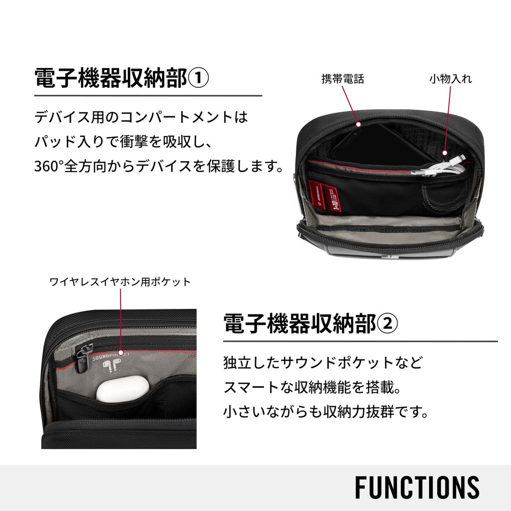 Victorinox Architecture Urban2 Compact Crossbody Bag with Sound Pocket for Earphones, Shoulder Bag, Shoulder Strap, Compartment, Multi-Tool Handle,