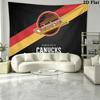 Vancouver Canucks Logos Wandteppich Ästhetischer Wandbehang Bedruckter Stoffdecke Dekorative Wandteppiche für Schlafzimmer Wohnzimmer Heimdekoration