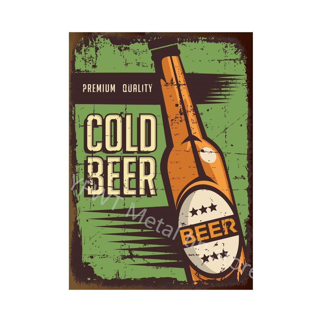 Retro Car Beer Vintage Metal Tin Sign Poster  Perfect for Bar Cafe Kitchen Balcony Decor  Classic Wall Signs for Home Decor