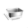 Cat Litter Box for Domestic Cats, Stainless Steel Sandbox, Open Top, Easy to Clean, High Side Walls,