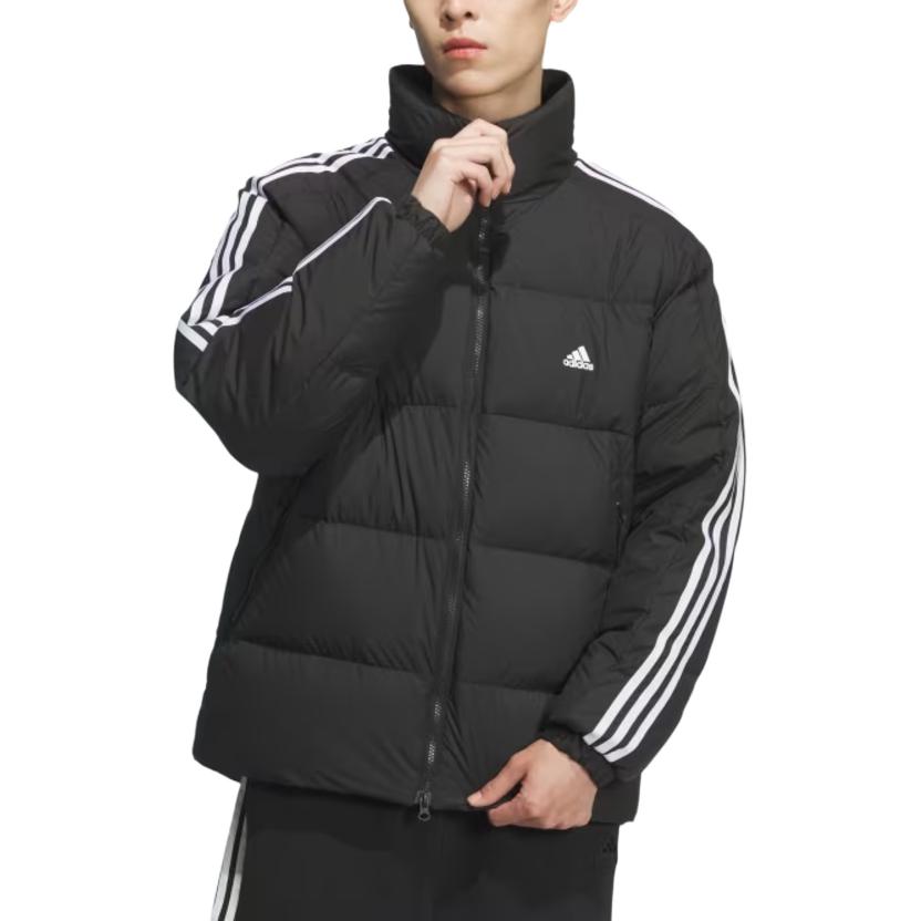 adidas Chaqueta de Plumas con 3 Rayas Hombre Negra JG8502