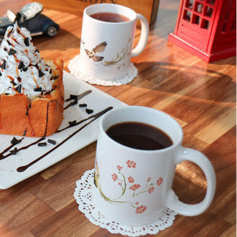 tk316-Design Mug 2p-Bird resembling flowers and spring