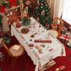 Santa Holiday Coffee Table Tablecloth Decoration Christmas Print Tablecloth Atmosphere Table Cloth Party