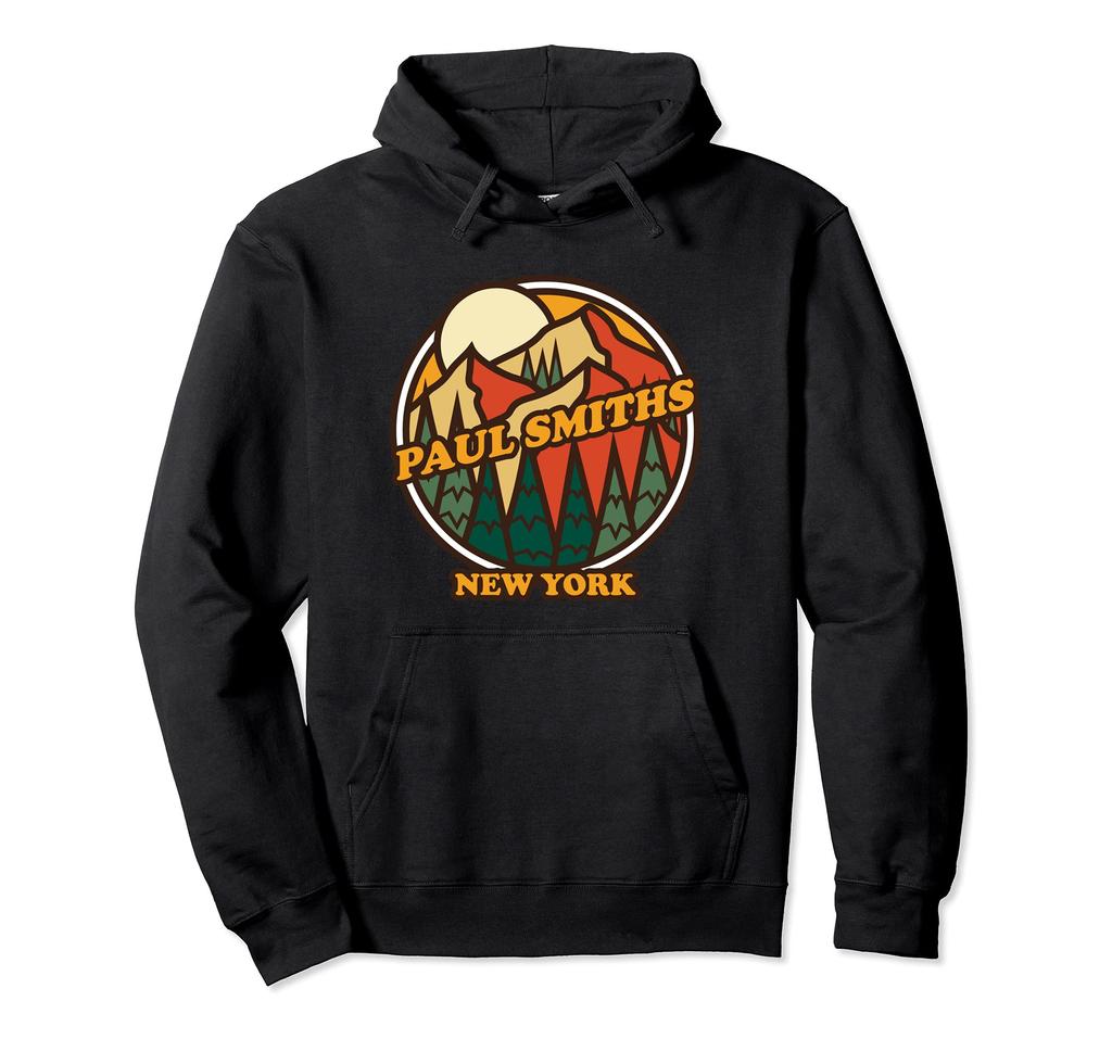Vintage Paul Smith New York Mountain Hiking Souvenir Print Hoodie