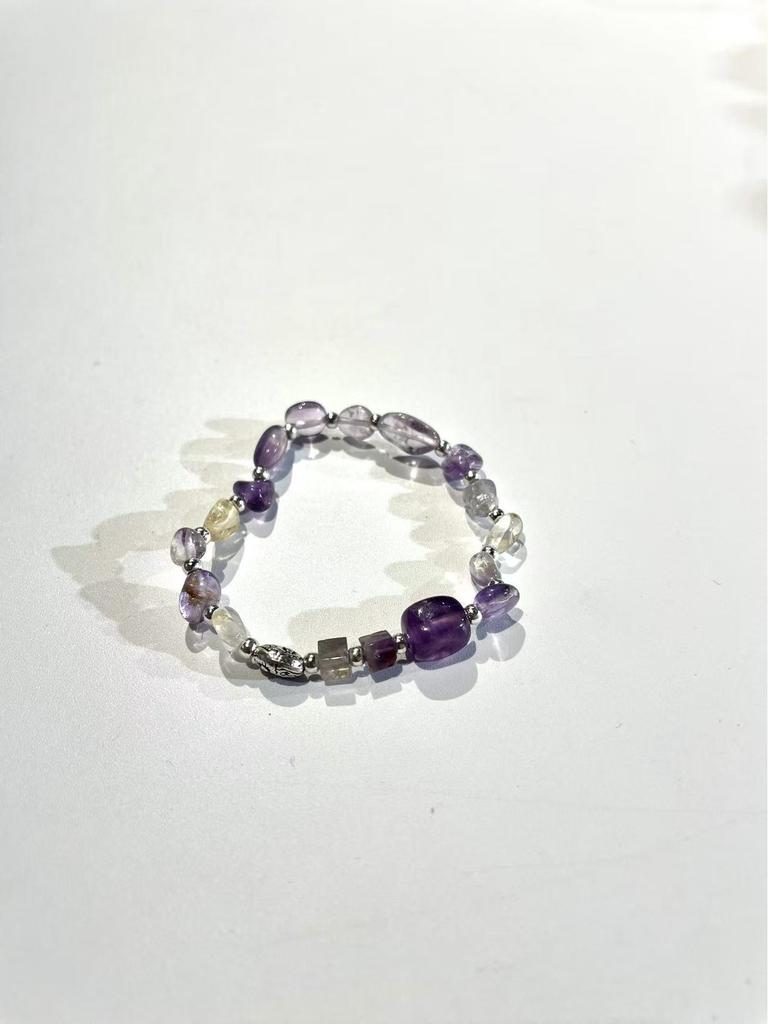 New Bestseller: Apatite and Irregular Amethyst Beaded Bracelet