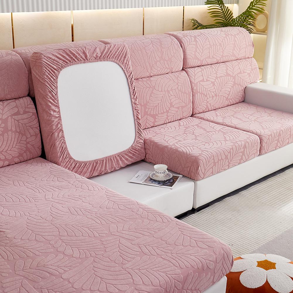 Čtyřsezónní model Jacquard Listy Jednobarevné Plné balení Protiskluzová pohovka Polštářek Barva Blokování Móda Jednoduchý Moderní Potah na pohovku
