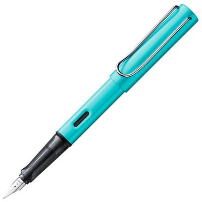 Lamy Turmalin-Füllfederhalter Ergonomischer Griff und schwarze Stahlfeder Größe EF Leichtes Aluminiumgehäuse LAMY T 10 blaue Patrone enthalten AL-Star - - - -