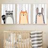 Jungle Animals Bear Squirrel Raccoon Fox Rabbit Wall Art Canvas Painting Nordic Posters And Prints Wall Pictures Kids Room Decor