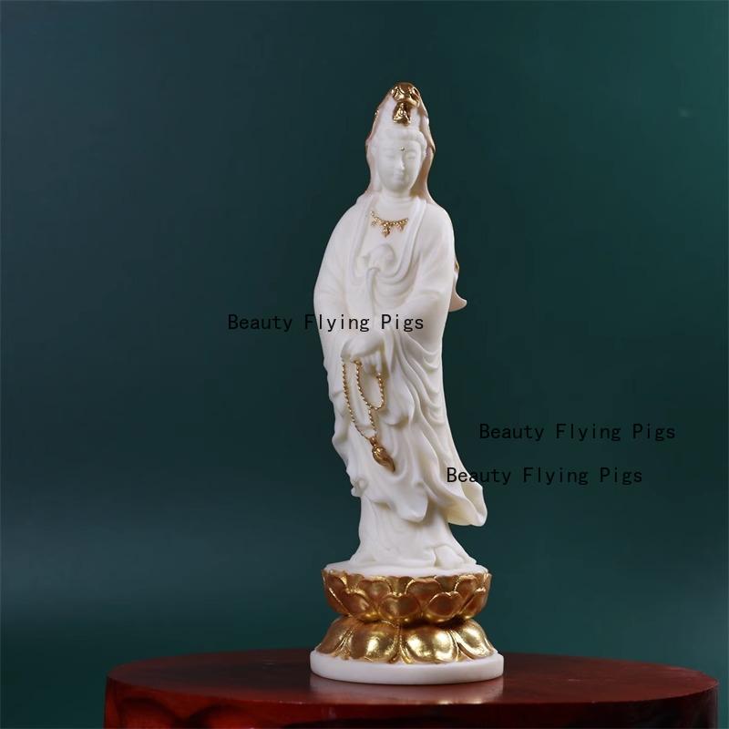Ornamenti di Guanyin Frutto d'Avorio Statue di Buddha Cinesi Decorazione Soggiorno Casa Statua Decorativa Feng Shui Statue di Buddha da Venerare