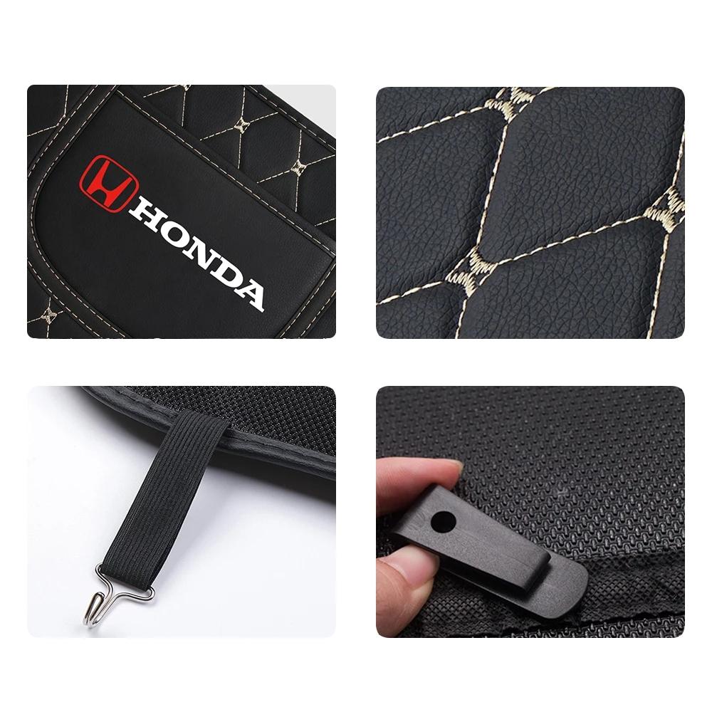 Leather Car Anti-Kick Mats Auto Seat Back Protector Cover For Honda Civic Fit Jazz Accord Pilot CRV Odyssey Passport City Shuttl SM1