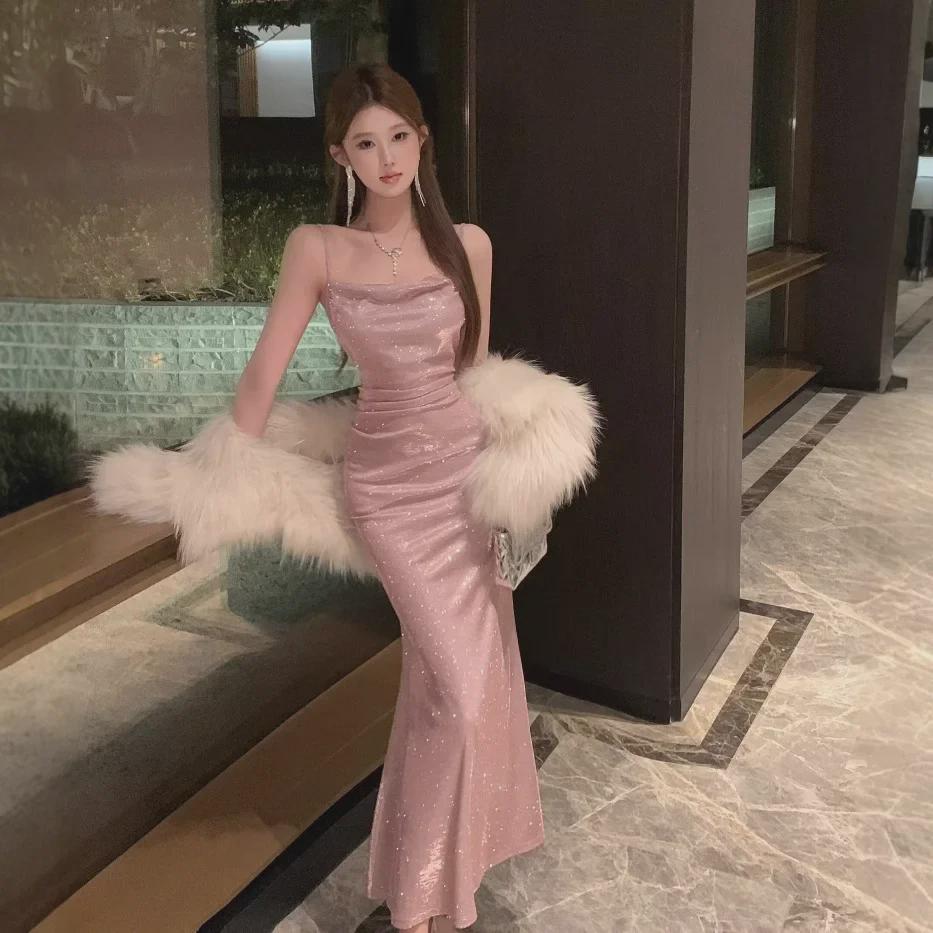 Zeštíhlující šaty s podvazky ve francouzském šik stylu 2024 – Pure Desire