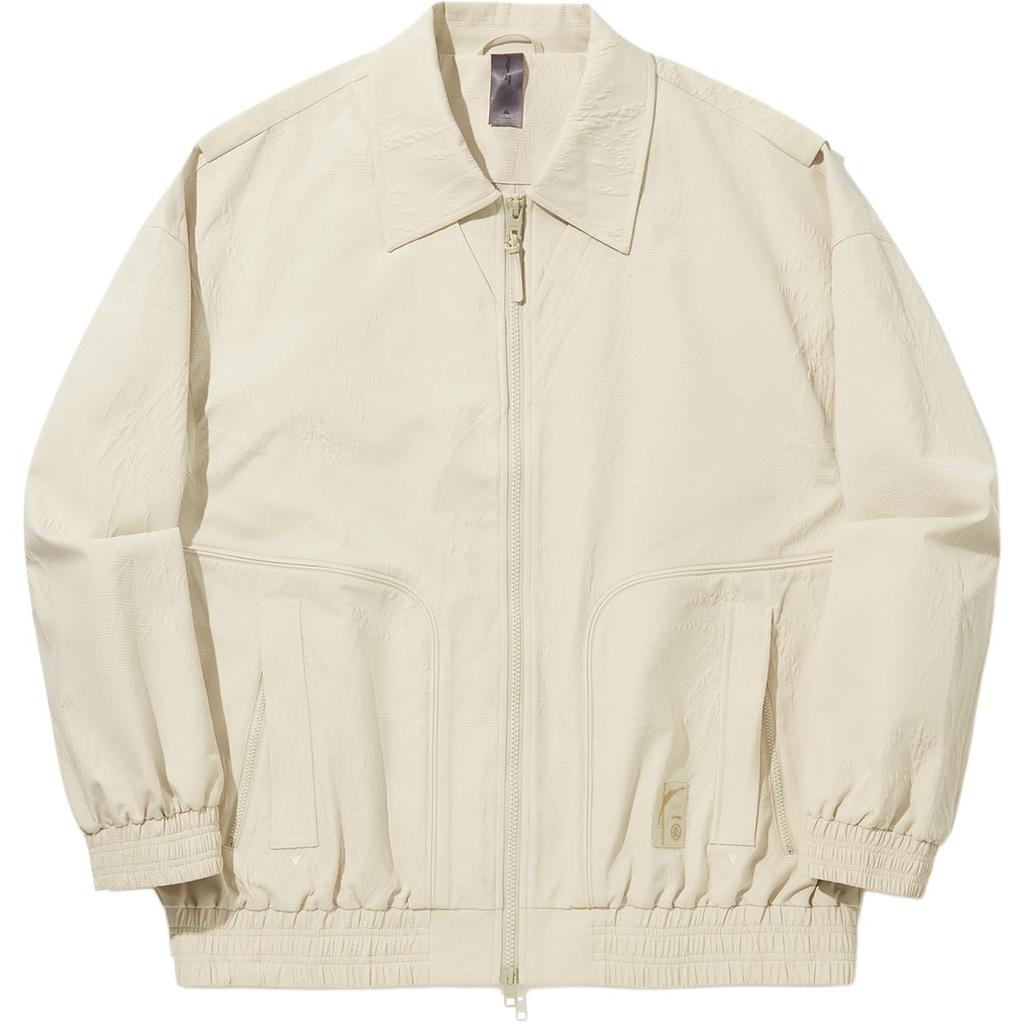 Li Ning X Jackie Chan Collaboration Kung Fu Series Comfortable Casual Windproof Breathable Loose Solid Color Jacket Men Jackets Oatmeal-Gray AFDUA49-1