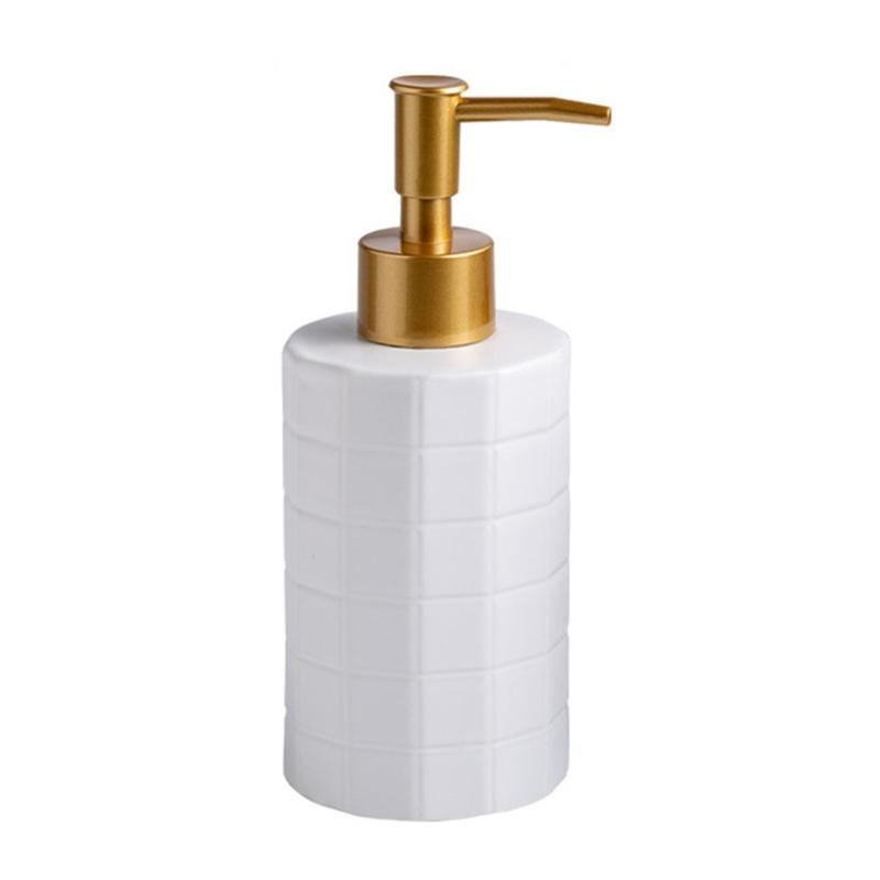 Ceramic Liquid Dispenser Refillable Container For Bath Essential Shampoo Soap Bottle