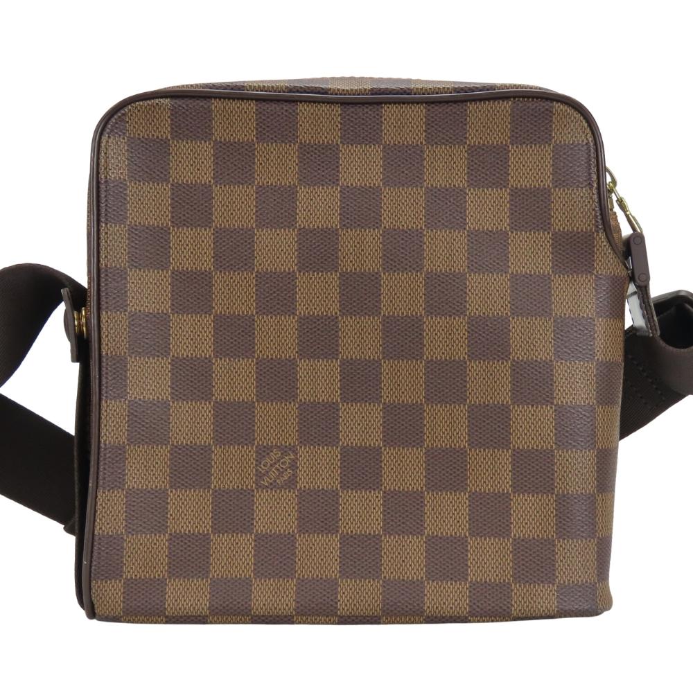 Used LOUIS VUITTON Shoulder Bag Olaf PM N41442 Damier Ebene Brown Everyday use