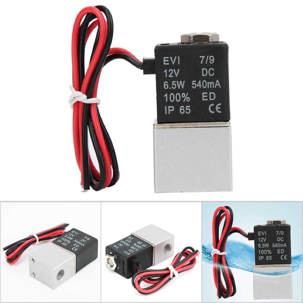 Quick Response Solenoid Valve Water   Oil 2-Position 2-Way Aluminum Alloy Body Valve  12V