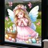 Easter Butterfly Angel PVC Window Stickers - Decorative and Removable for Living Room