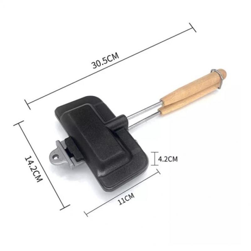 Double-Sided Sandwich Pan Foldable Sandwich Maker Non-Stick Frying Pan for Bread Toast Breakfast Machine Pancake Maker