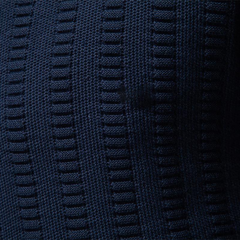 AMI 2025 Autumn and Winter Embroidery New Striped Jacquard Men's Plus Size Sweater, Half Zipper Stand Up Collar Business Sweater