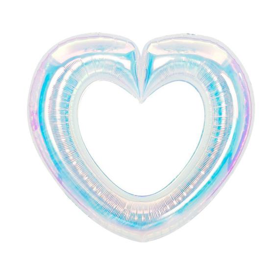 2 Pcs Iridescent 4D Balloons Large Holographic Foil Balloon Rainbow Mylar Aluminum Balloon for Birthday Wedding Baby Shower Party Decoration