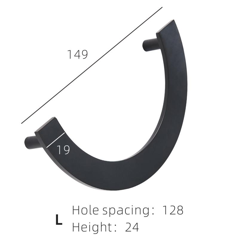 Dooroom Brass Furniture Handles Modern Light Luxury Semi Circle Pulls Wardrobe Dresser Cupboard Cabinet Drawer Half Moon Knobs