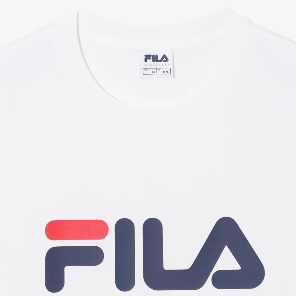 FILA Quick Dry T Shirts Unisex White/Ecru Crew Neck Moderate Straight Fit FS262RS01X018-OWH