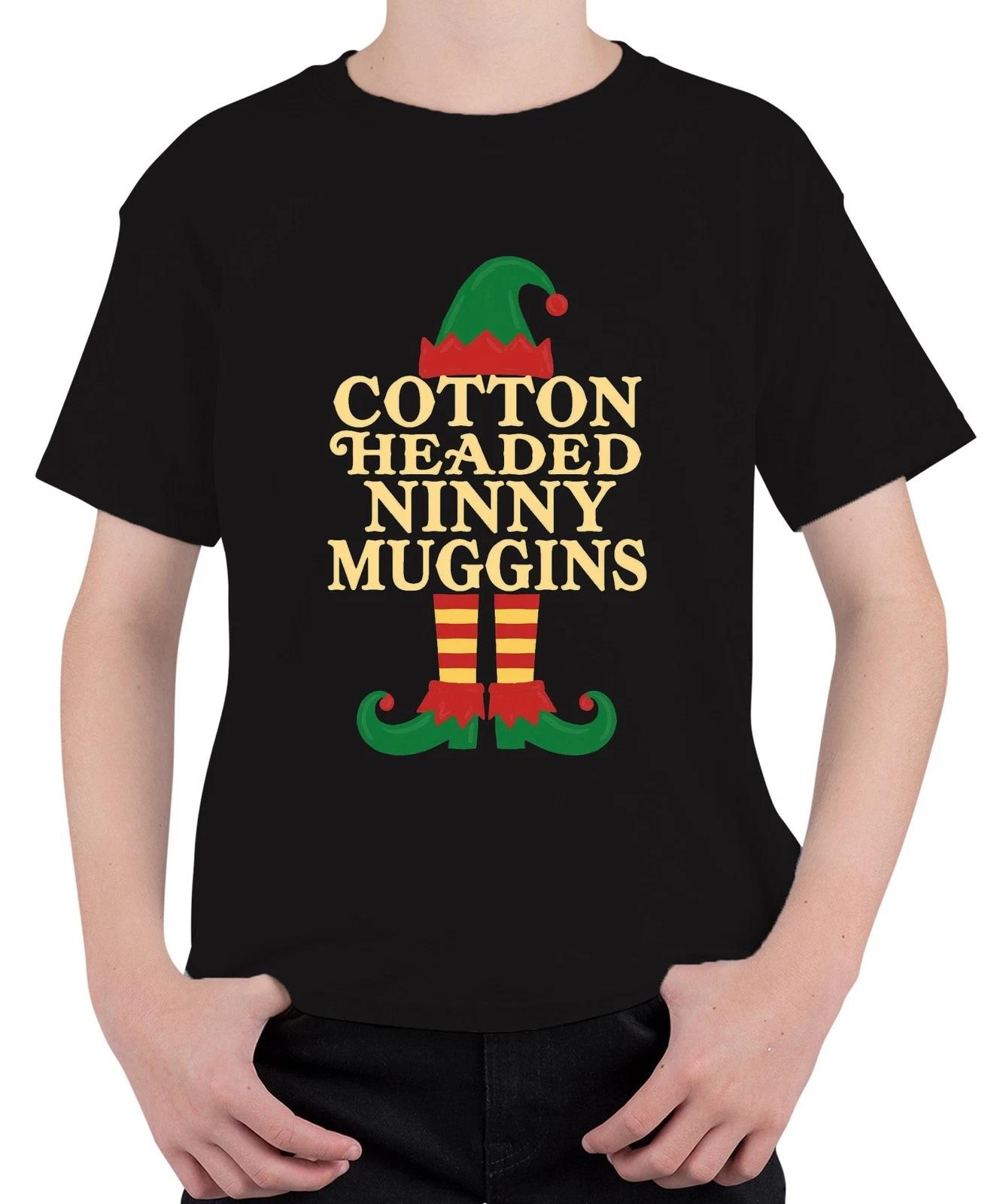 COTTON HEADED NINNY MUGGINS Weihnachten Elf Lustig Geschenk Witz Unisex Kinder T XL