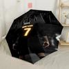 Ronaldo's Legacy Soccer Automatic Umbrella Compact 8-Rib Lightweight Durable Plastic & Iron Perfect for Outdoor Adventures Fashion Lovers