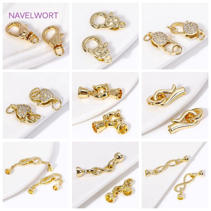 15.2*9.5mm 18K Gold Plated Lobster Clasps Fasteners High Quality Bracelet Connect Clasps DIY Bracelet Jewelry Making Accessories