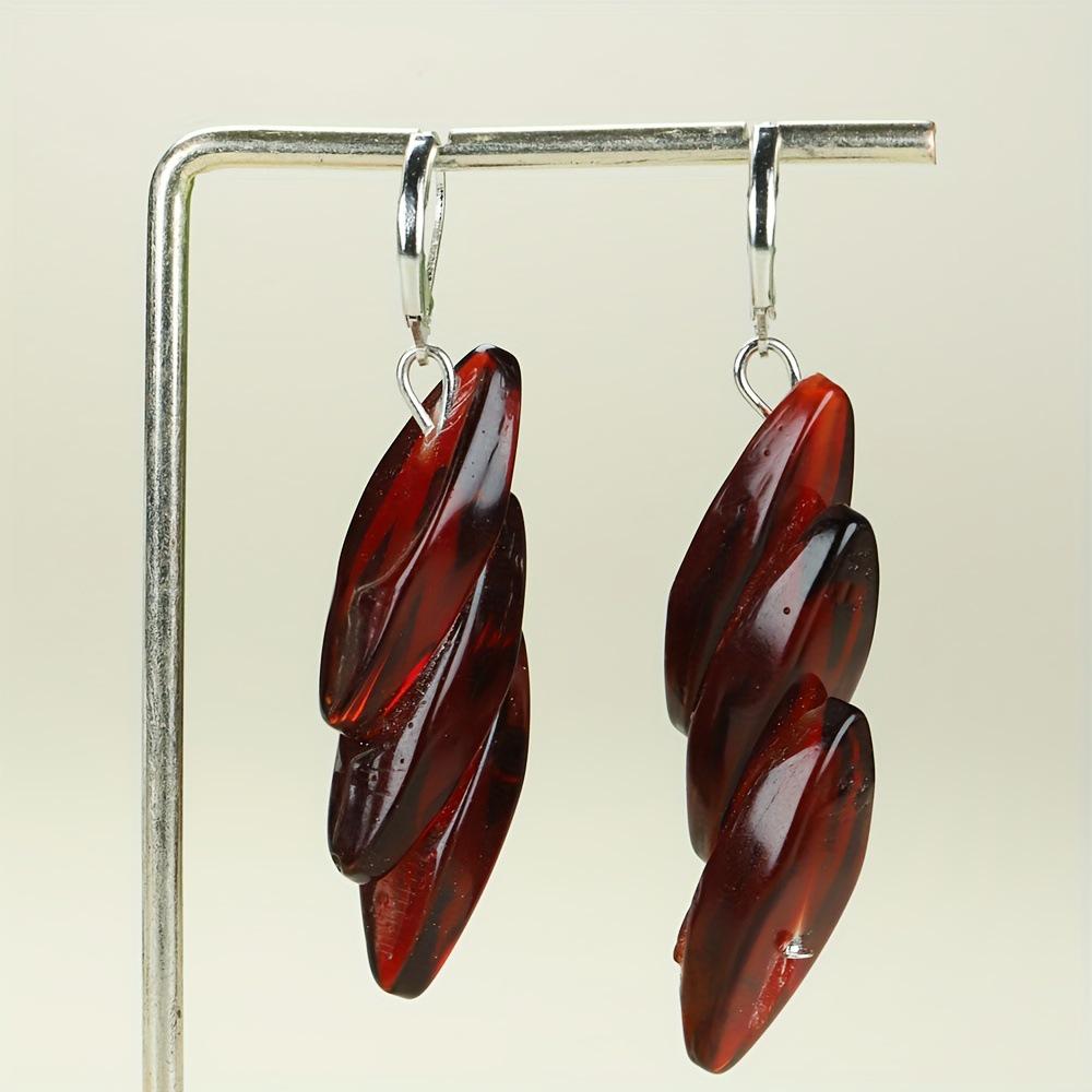 Herbst Retro Ring & Halsketten Set: Trendige, vielseitige Harzbänder für Damen