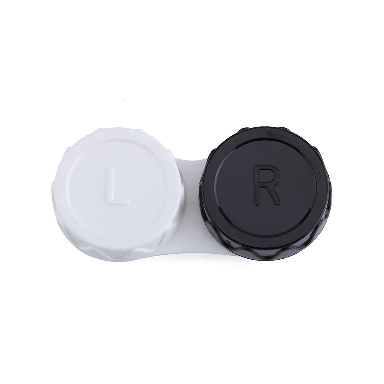 

Футляр для очков Двойная коробка Косметическая коробка для хранения контактных очков чёрный