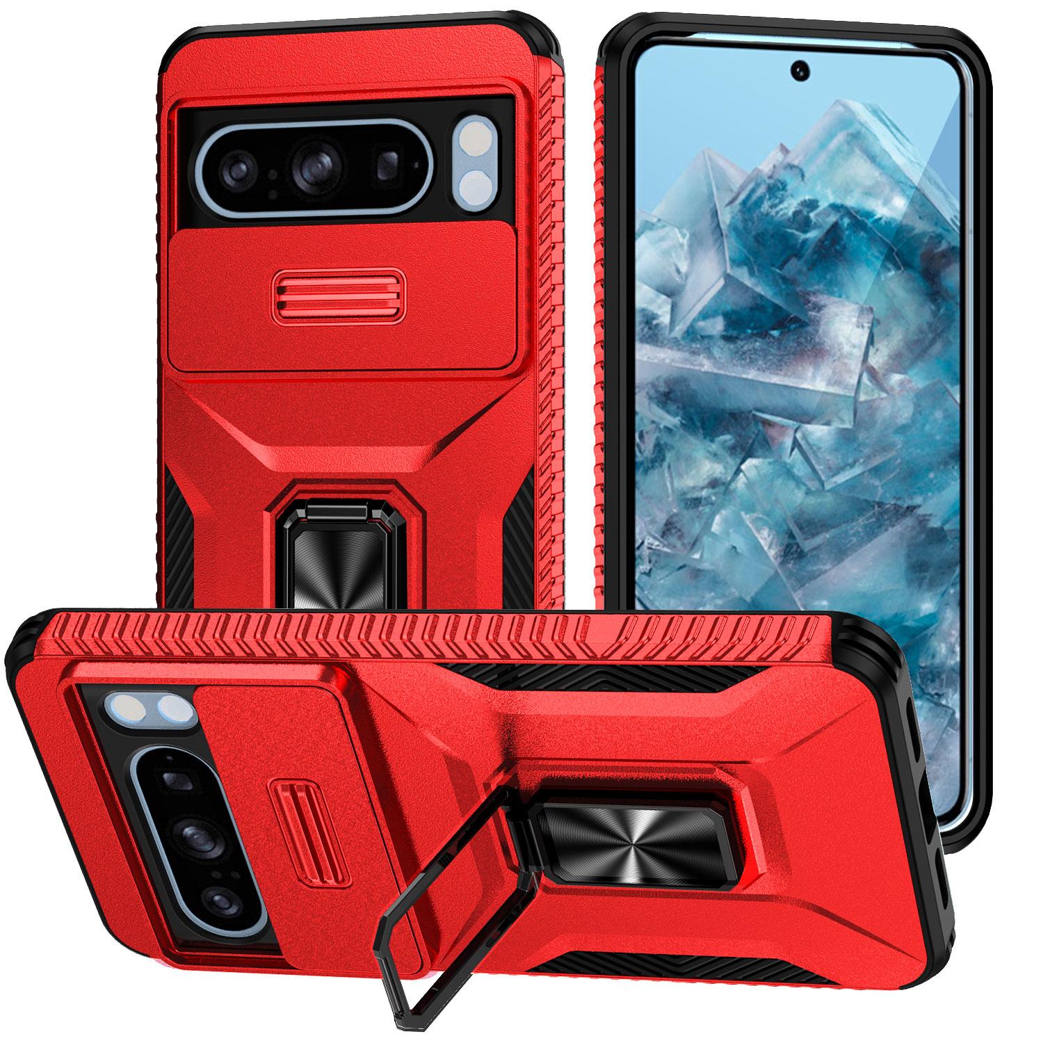 

Чехол для Google Pixel 8 Pro Camshield с подставкой ТПУ+ПК Противоскользящая крышка для телефона F
