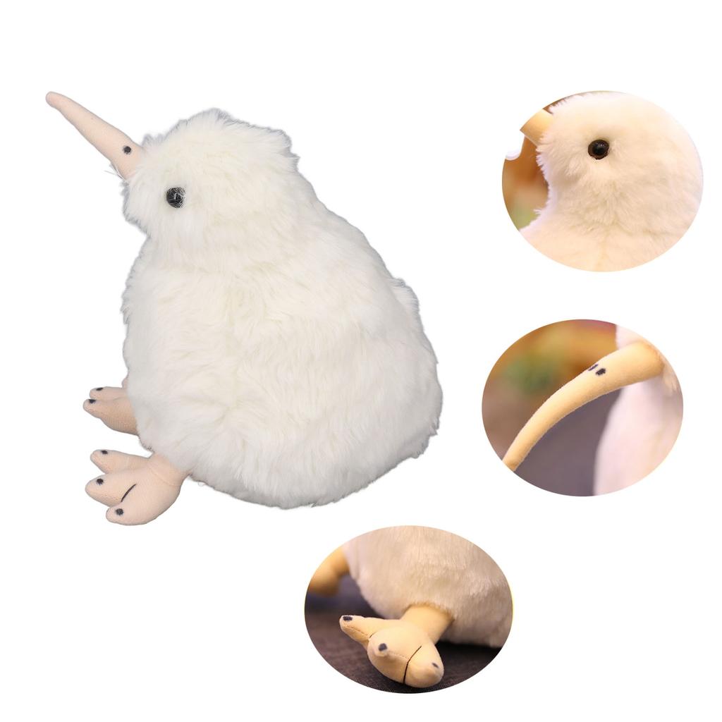 7.9inch Kiwi Bird Stuffed Toy Soft Cute Lifelike Portable Standing Plush Animal Toy for Kids Toddlers