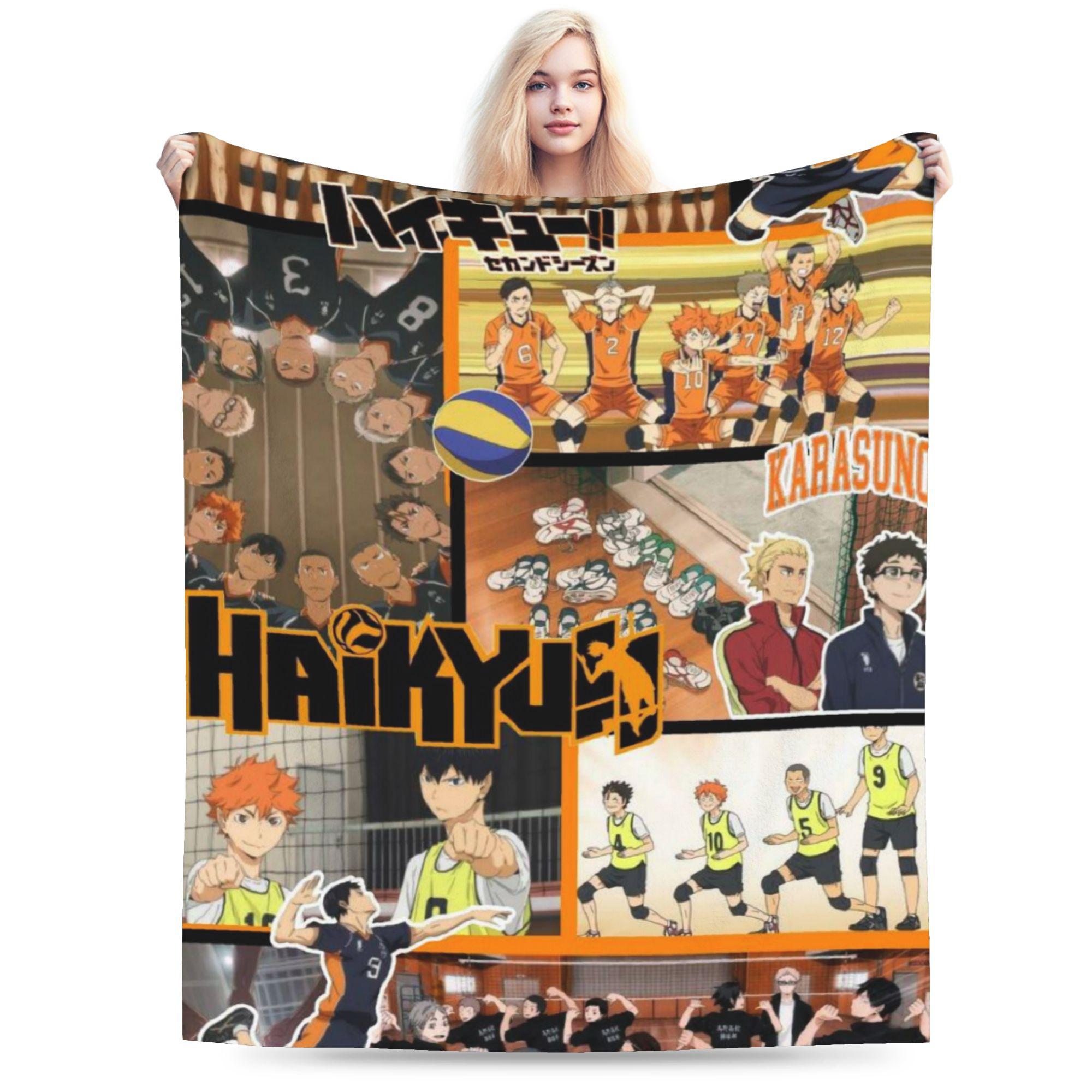 

Haikuu Japan manga Blankets Fleece Cozy Super Soft Throw Blankets for Bedding Bedspread 75cmx90cm