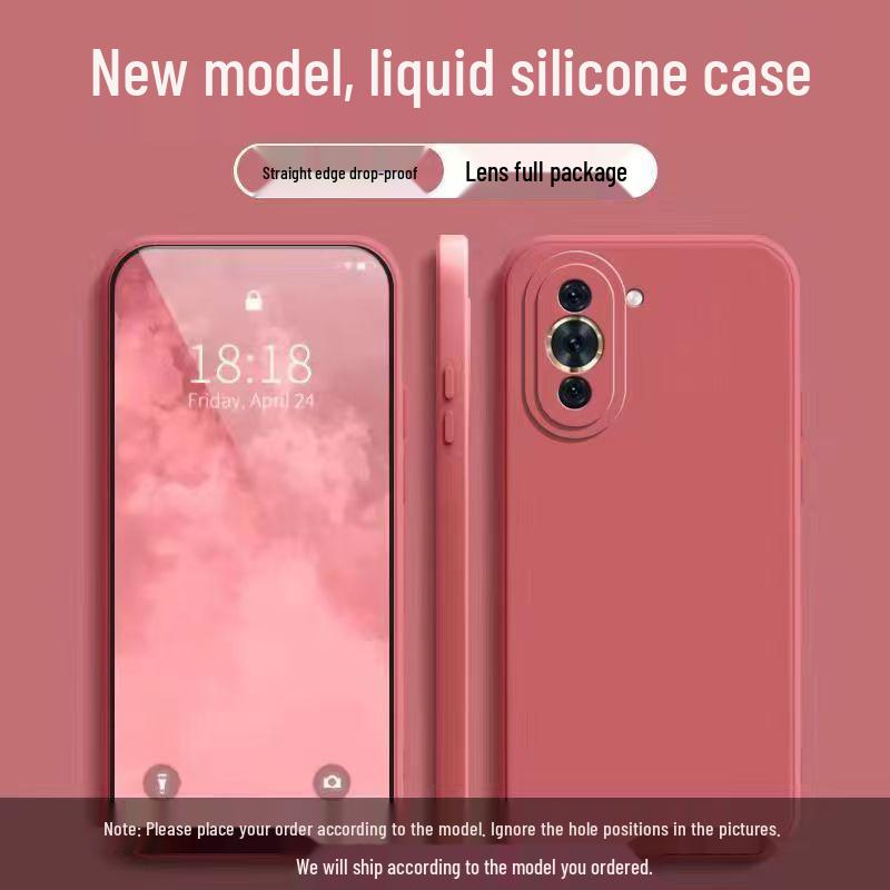

Huawei nova10 Liquid Silicone Case - Full Coverage Drop Protection, Solid Color, Skin-Friendly, Simple Style. Huawei nova10 кирпич красный