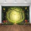 Spring Green Forest Photography Backdrop    Fairy Princess Pet Landscaping Photo Backdrop