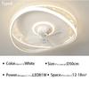 Round Ceiling Fan Lights For Living kitchen Bedroom Dining Room home decor Indoor Lighting Remote Control Dimmable Lamp Lustres