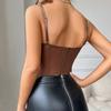 Slim fit Lace Corset Transparent Crop Tops Spicy Girl Style Lace Camisole  Spring Summer