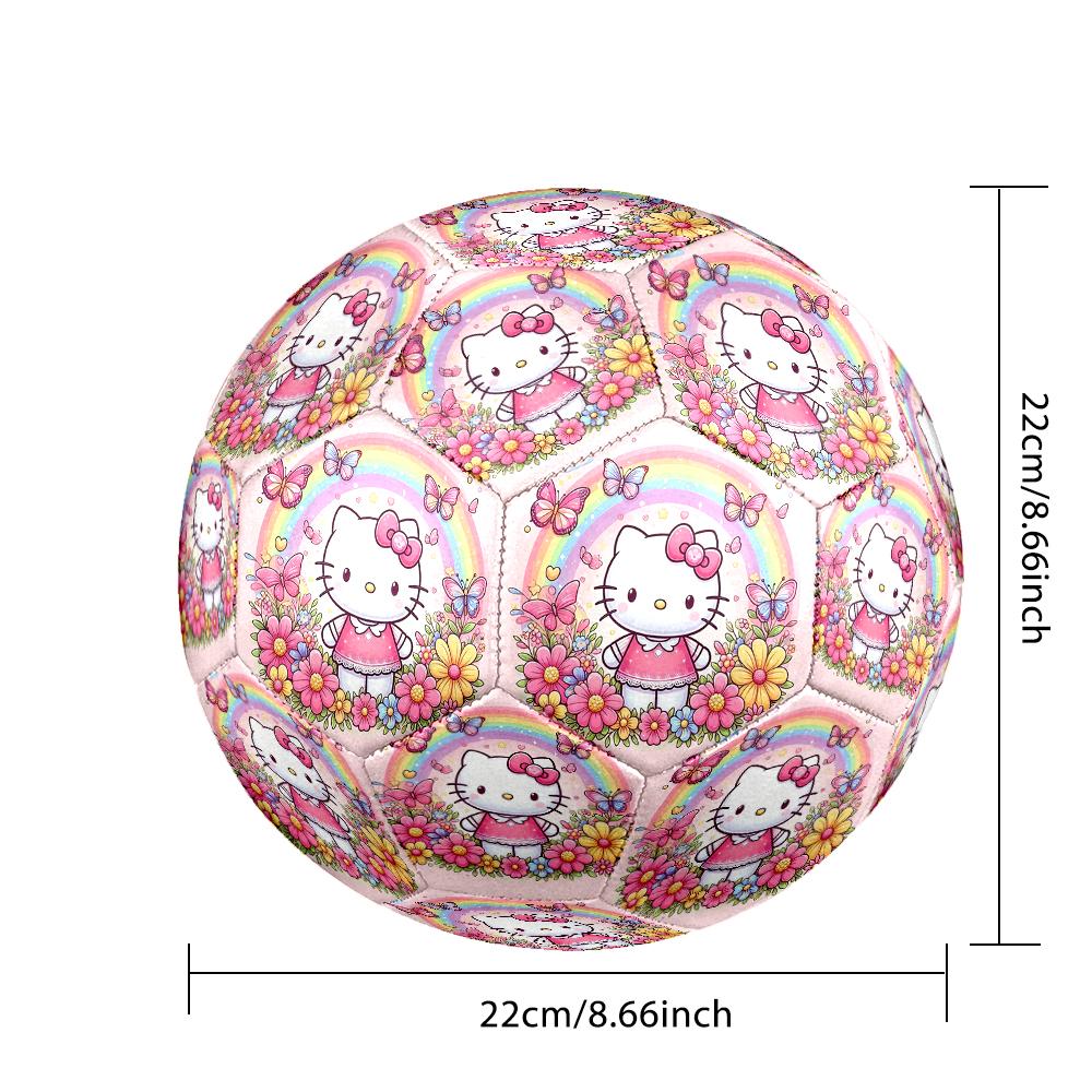 1pc Hello Kitty Pattern Football, Standard Size 5 Soccer Ball Stylish Sport Football for Competition Play and Training