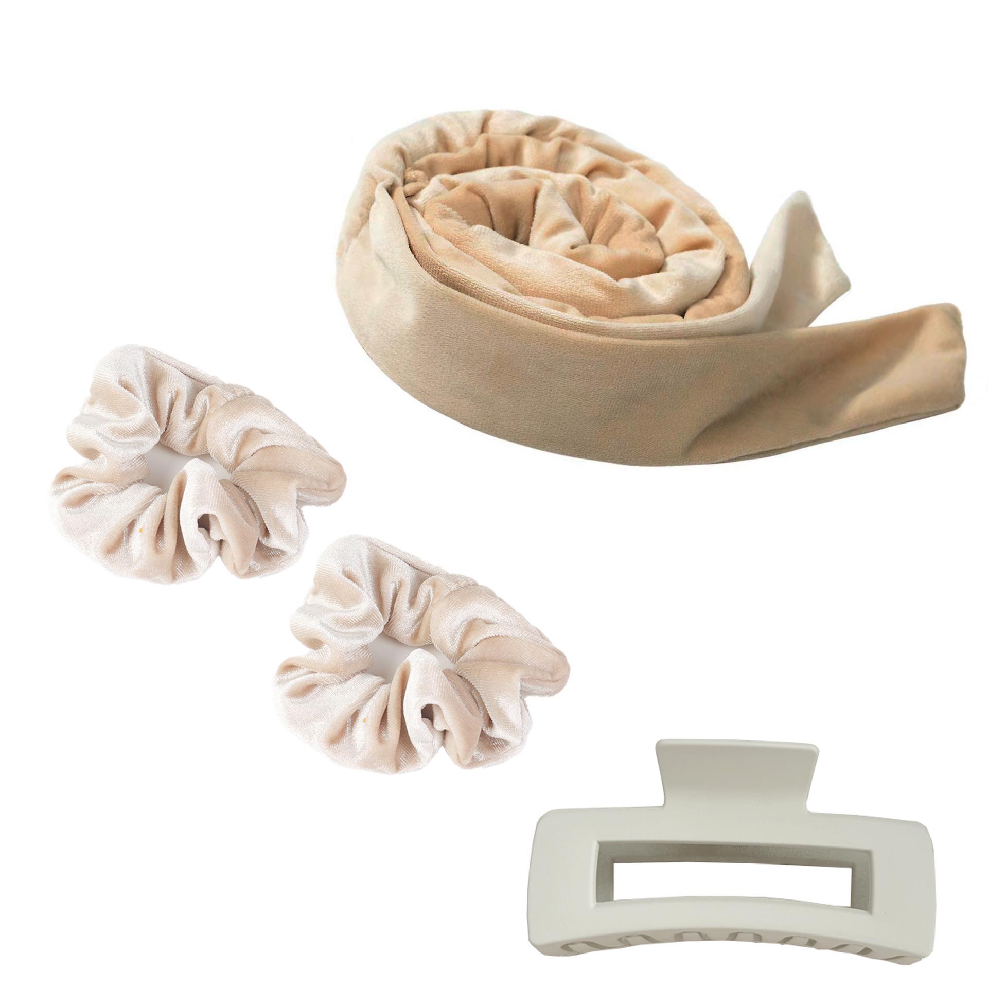 

Розкішний набір голландських оксамитових бігуді для волосся - м яка плойка та резинки для волосся