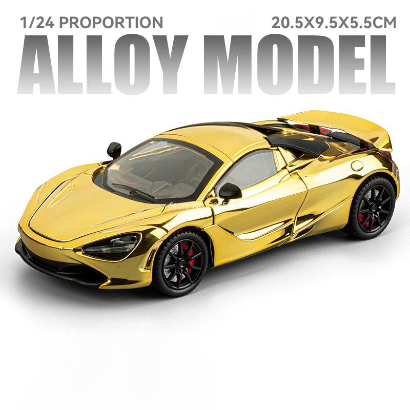 1:24 Skala 720S Apollo EVO Autos Spielzeugmodell Miniatur Sportwagen Rad Rückzieher Gummi Reifen Fahrzeugmodelle Festivalgeschenke