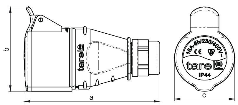 Portable Isolated Socket 16A 400V Red 3P+N+Z Ip44 - Ex-Tgn-135