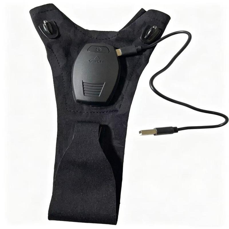 1Pc Rechargeable Fishing Gloves Led Flashlight Luminous Outdoor Breathable Lighting Repair Gloves, Finger Lights