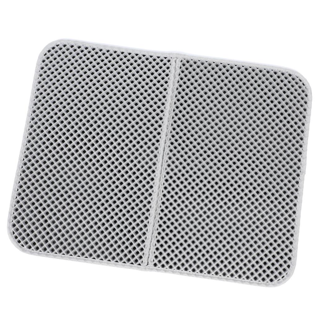 Cat Litter Mat Double Layer Scatter Control EVA Kitty Litter Mat Washable Litter Trapping Mat for Litter Box