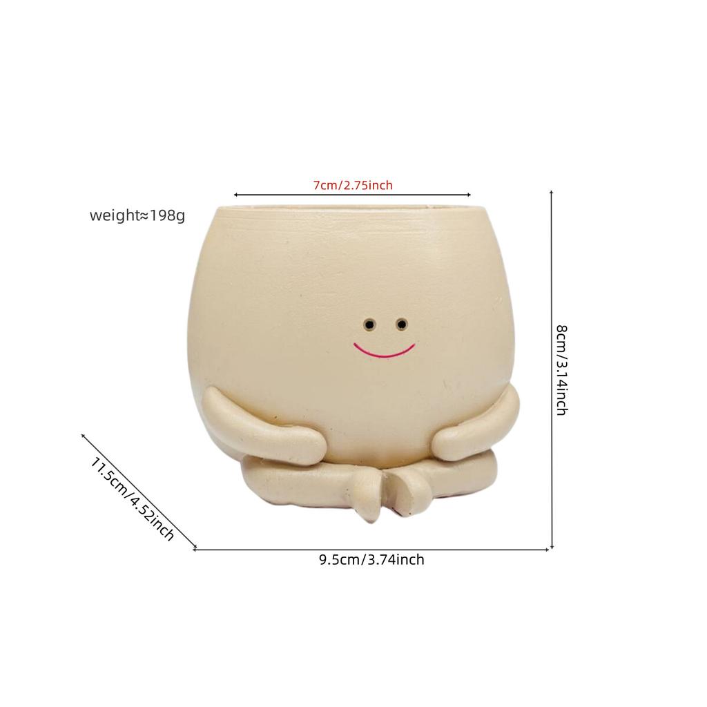 Resin Modern Minimalist Cartoon Pattern Cross-border New-style Cute Succulent Swing Flower Pot Craft Creative Home Decor Planter