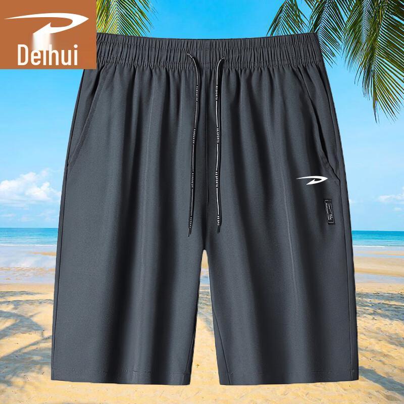 Dehui Men s Lightweight Quick-Dry Athletic Shorts 2XL темно серый