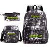 Deformed Zoo Surrounding Primary School Students Schoolbag Trend Starry Sky Backpack Leisure Three-piece Set